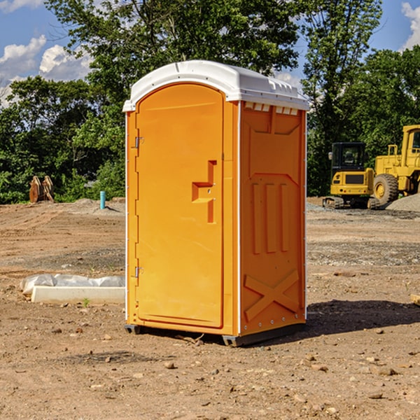 how often are the porta potties cleaned and serviced during a rental period in Smoot